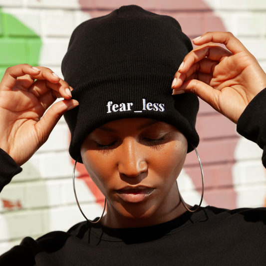 fear_less | Embroidered Beanie