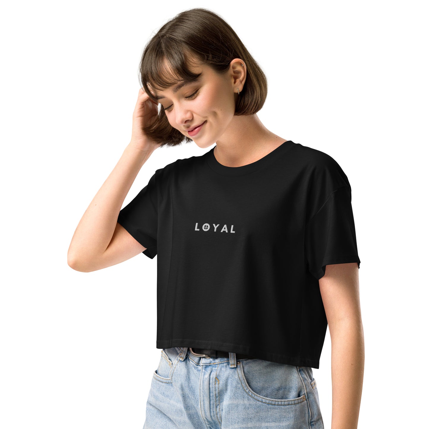 LOYAL | Embroidered Crop Top